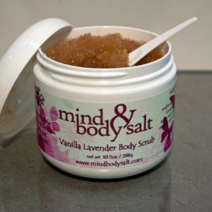 10 ounce tub of Vanilla Lavender Body Scrub