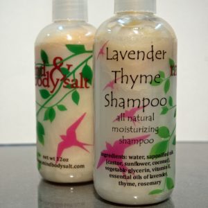 12 ounce bottle of Lavender Thyme Shampoo