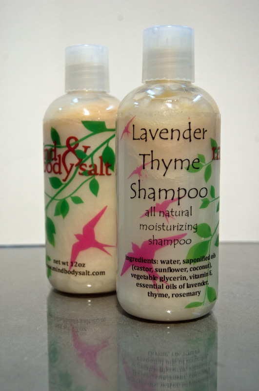 12 ounce bottle of Lavender Thyme Shampoo
