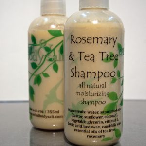 12 ounce bottle of Rosemary & Tea Tree Shampoo