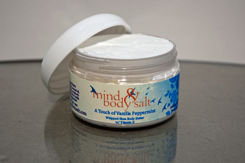 2 ounce tub of Vanilla Peppermint Whipped Shea Butter