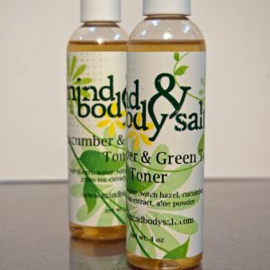 4 ounce bottle of Cucumber and Green Tea Face Toner