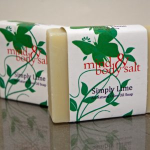 4.5 ounce bar of Simply Lime Soap