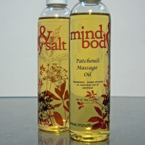 8 ounce bottle of Patchouli Massage Oil